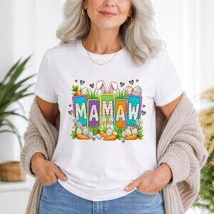 Easter Mamaw T-Shirt – Cute Bunny Grandma Shirt, Spring Mamaw Graphic Tee, Unise